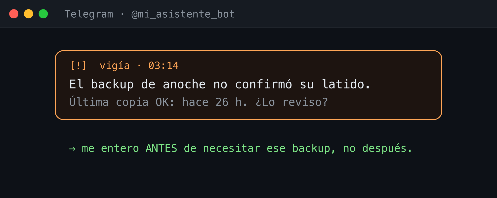 Aviso al móvil cuando un latido no llega